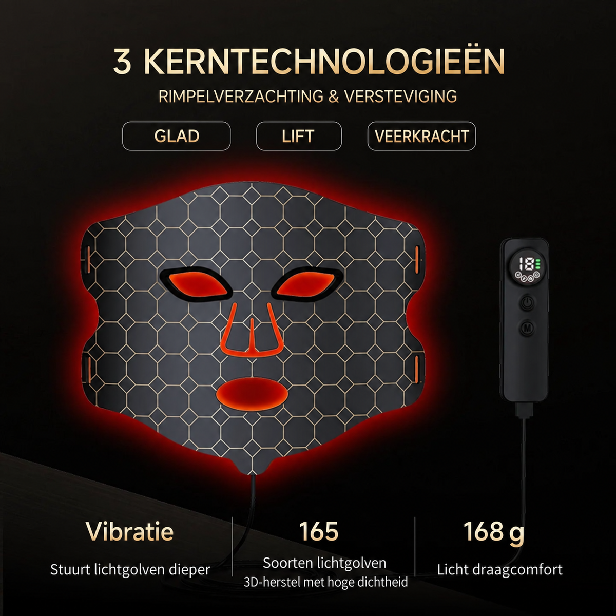 LumiGlow™ LED Masker gezicht