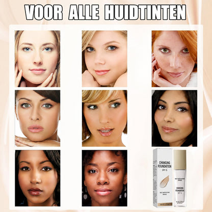 Changing Foundation past zich aan aan je huidtint