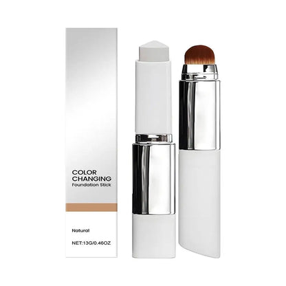 Foundation stick 2-in-1, kleur Natural, met kwastje en verpakking