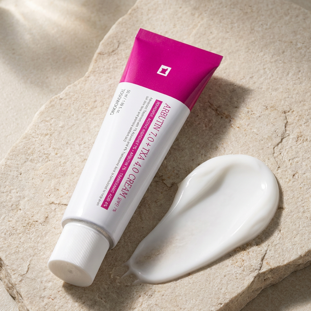 Textuur van de pigmentcrème