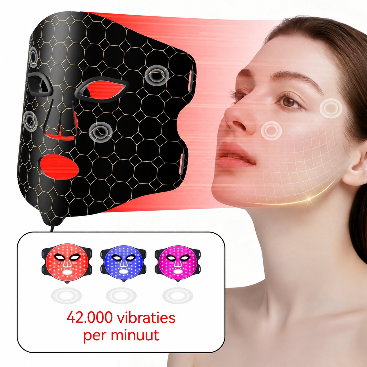 LumiGlow™ LED Masker gezicht