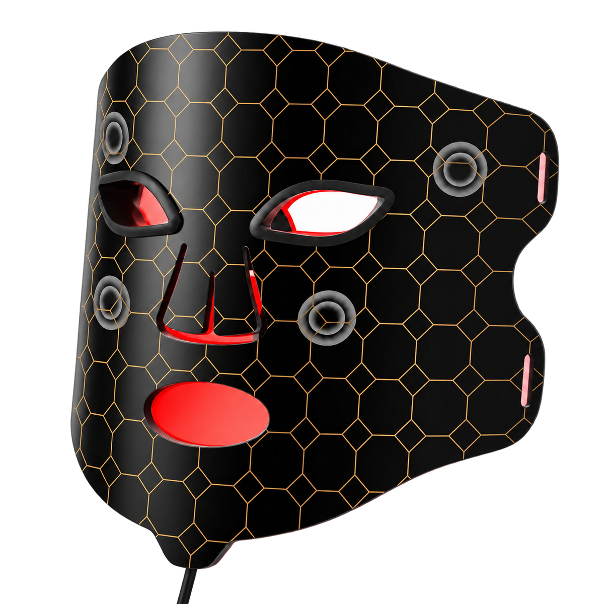 LumiGlow LED Masker gezicht zwart
